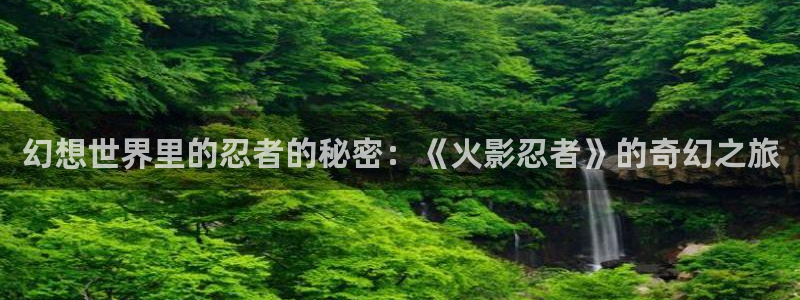 漫画之家下载安装：幻想世界里的忍者的秘密：《火影忍者》的奇幻之旅