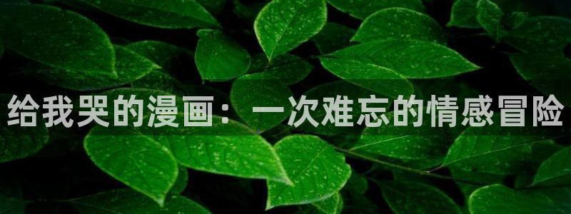 漫画之家无广告：给我哭的漫画：一次难忘的情感冒险